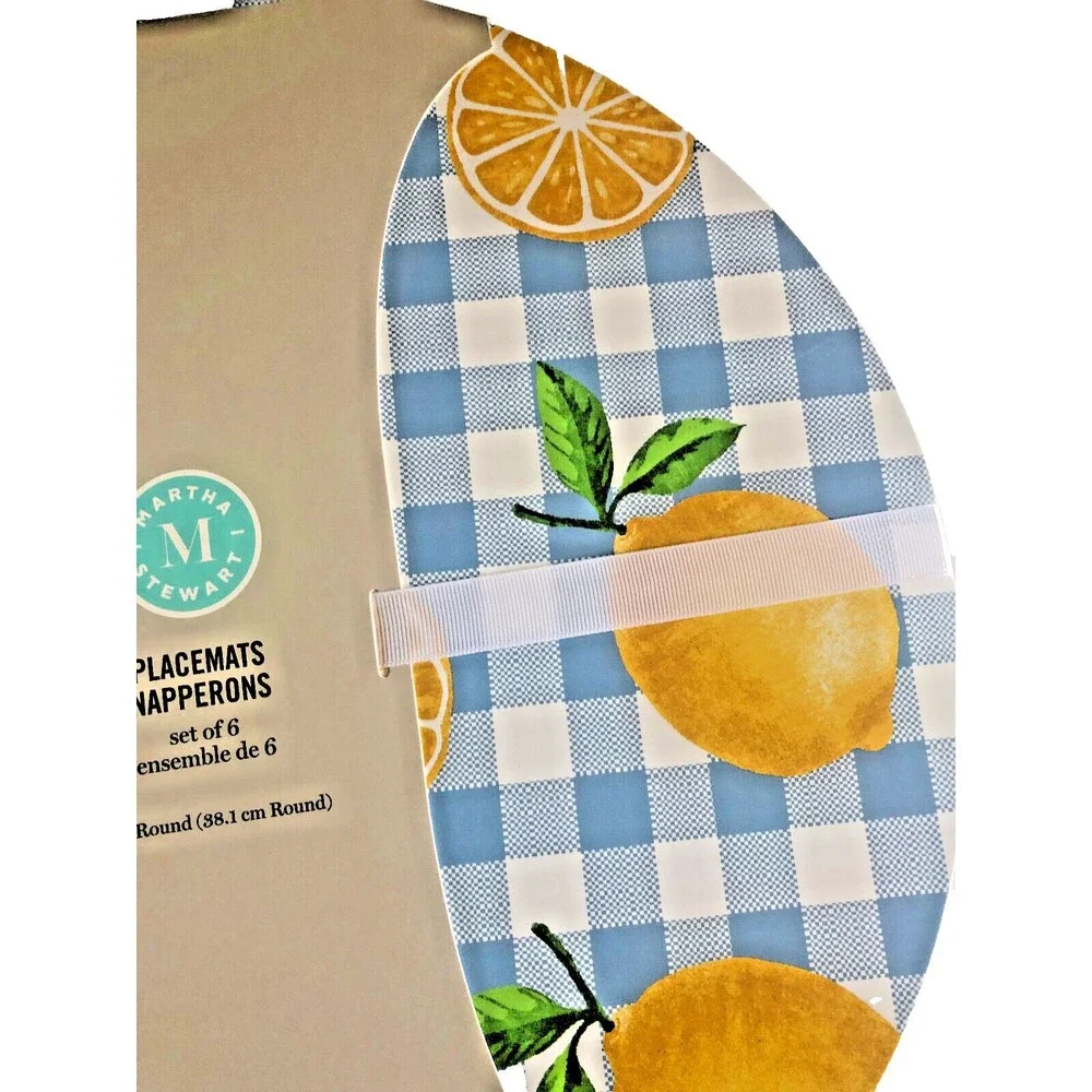 Martha Stewart Lemons Placemats Round 15